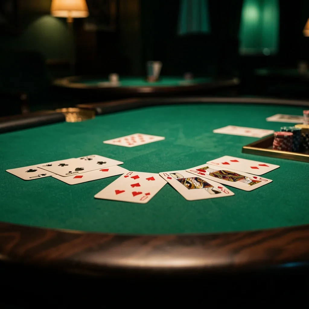 Stół pokerowy w klubie Vilmorian